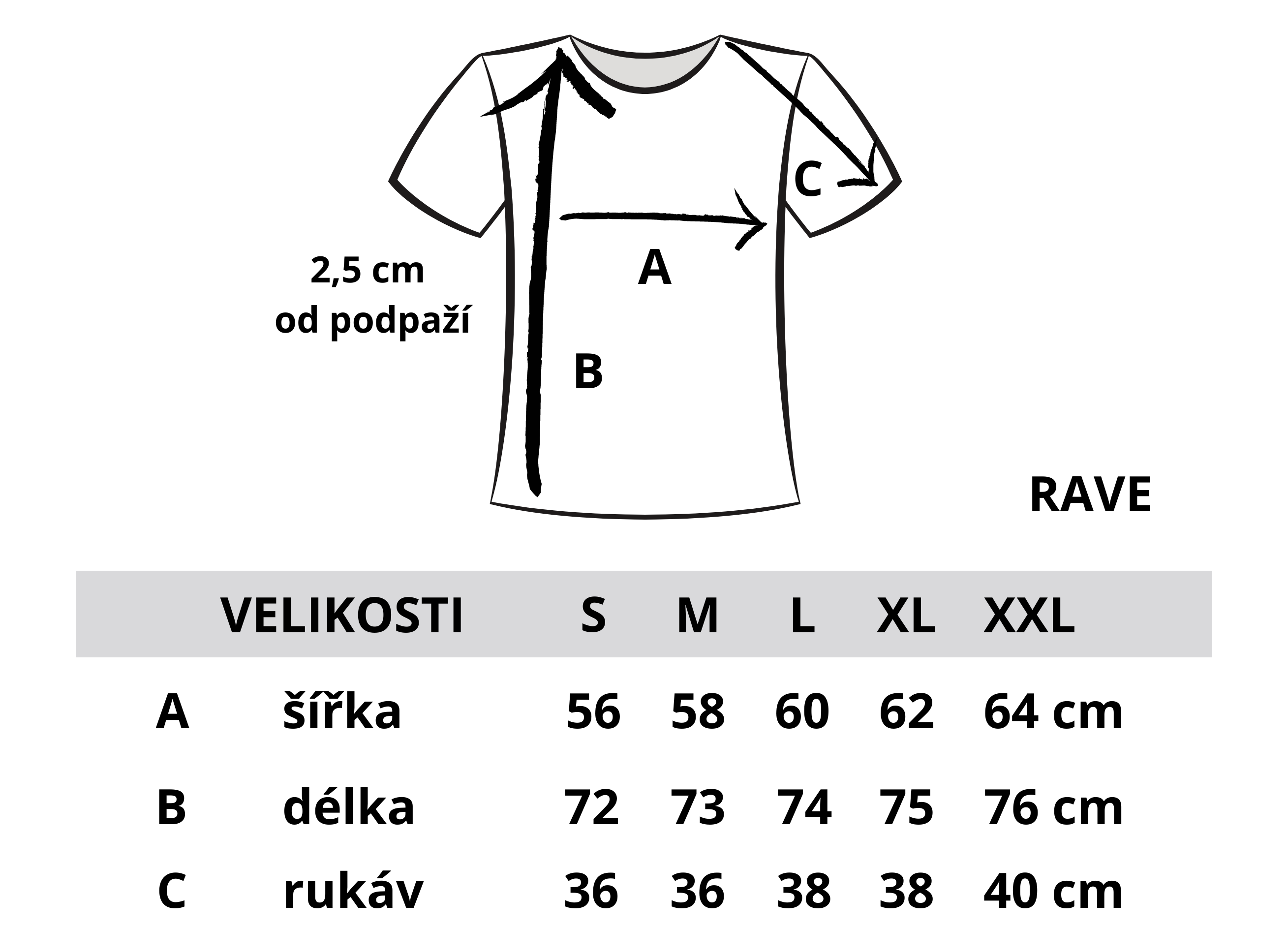 tričko Rave pánské